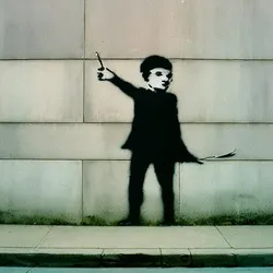 Street Artist Banksy Pranks Tate Gallery with Early Man Goes to Market