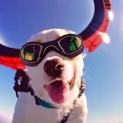 Skydiving Dog Shocks Local Resident Look out